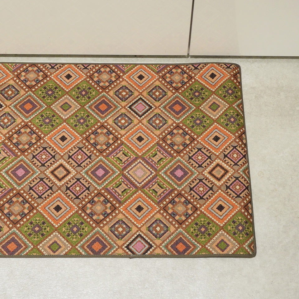 スペイン直輸入AITANA社製のおしゃれキッチンマット テラコッタ風デザイン