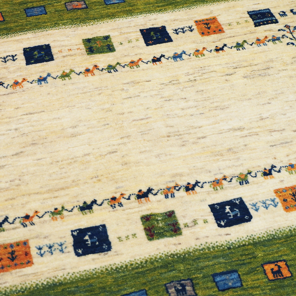 最高級カシュガイギャッベラグ/サイズ:105x160cm…. Qs1. 踊り