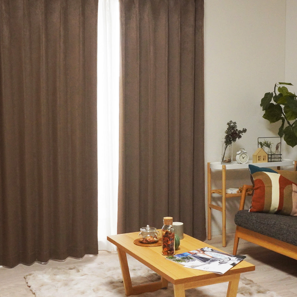 既製｜売れ筋 遮光1級上品な淡色のチンチラ調デザインカーテン｜グロース