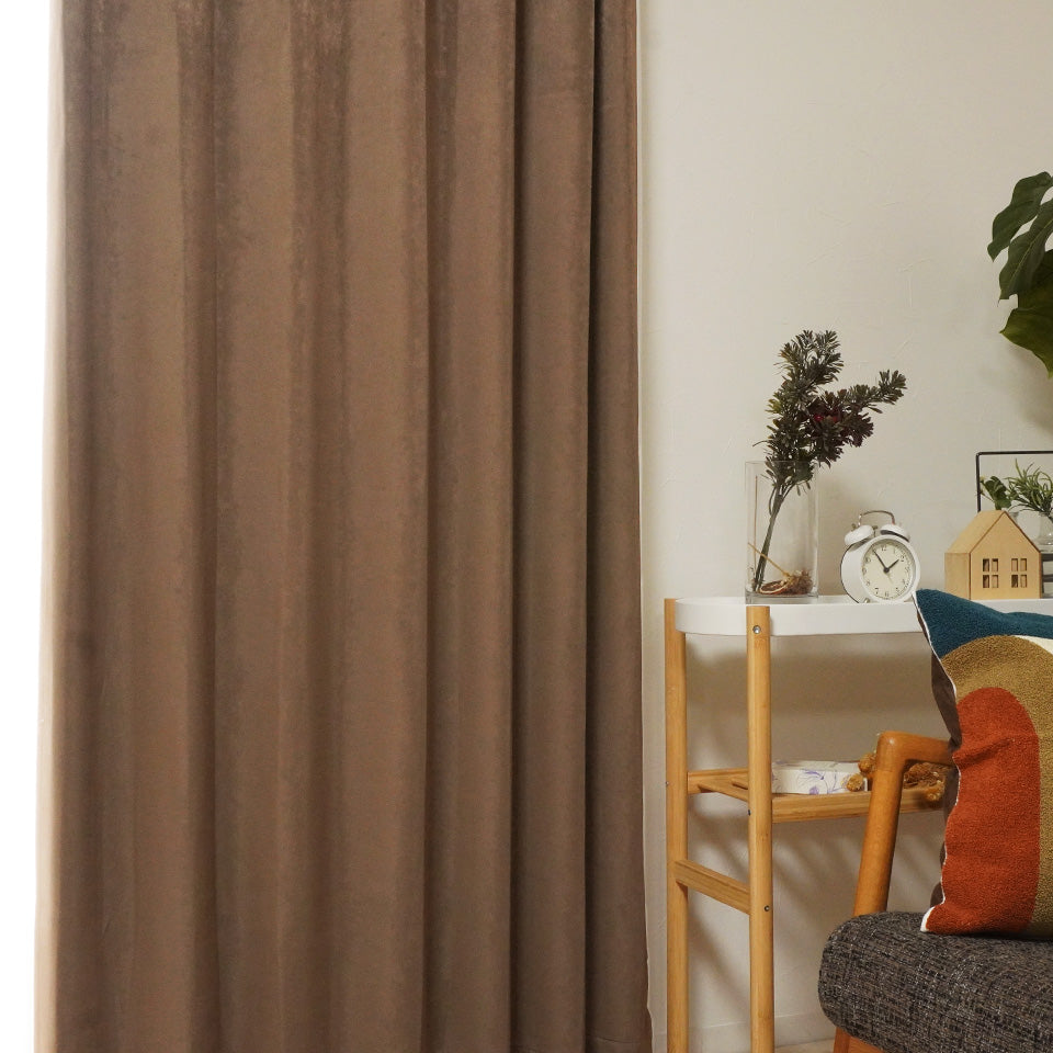 既製｜売れ筋 遮光1級上品な淡色のチンチラ調デザインカーテン｜グロース