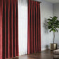 遮光率100% ベロア調のシックなホテルライク無地カーテン ワイン