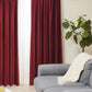 遮光率100% ベロア調のシックなホテルライク無地カーテン ワイン