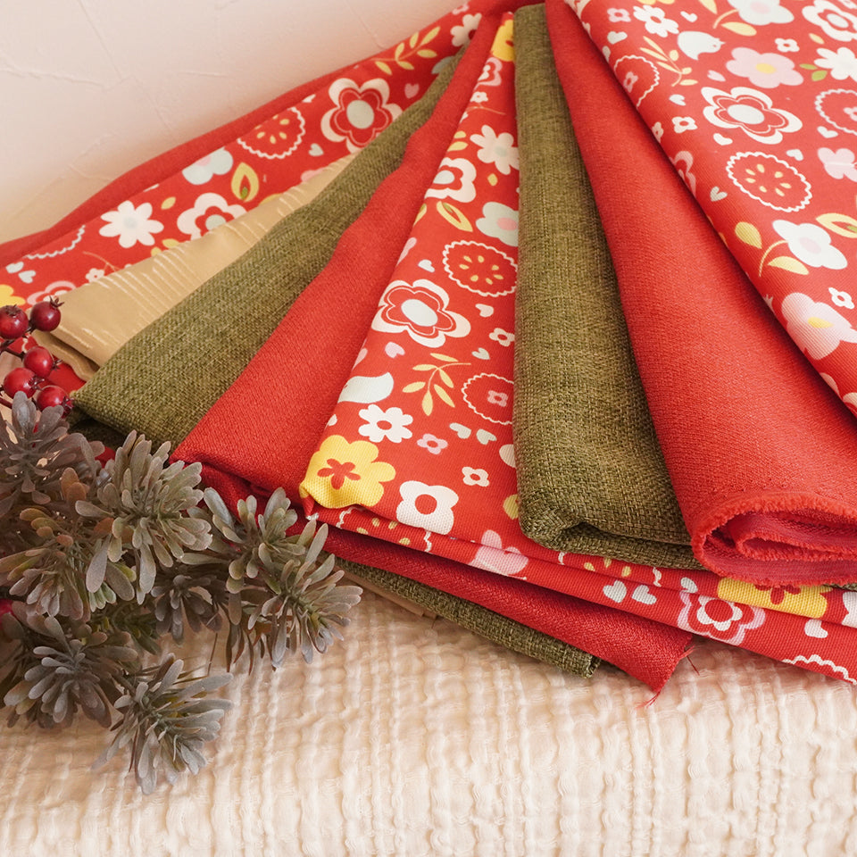 【クリスマス限定】CLARKE & CLARKE入り カーテン生地はぎれセット10枚入　ハギレ生地感