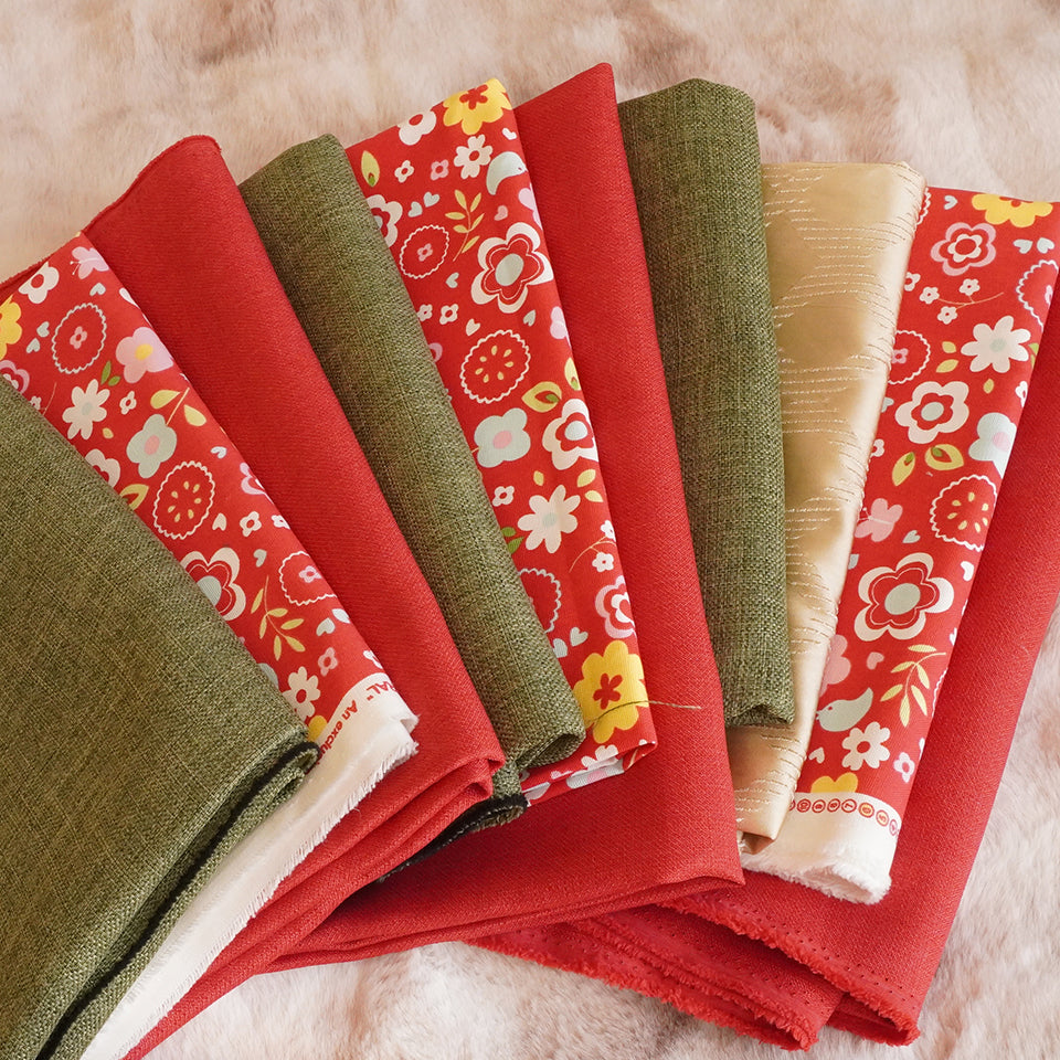 【クリスマス限定】CLARKE & CLARKE入り カーテン生地はぎれセット10枚入　CLARK＆CLARK入り