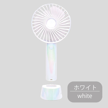 静音パワフルファン 超軽量で3段階風量 ハンディ扇風機｜WINSY ハンディファンオーロラ｜ホワイト