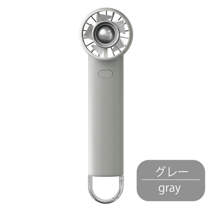 超小型サイズでパワフル送風 3段階風量 ハンディ扇風機｜WINSY ミニターボファン｜グレー