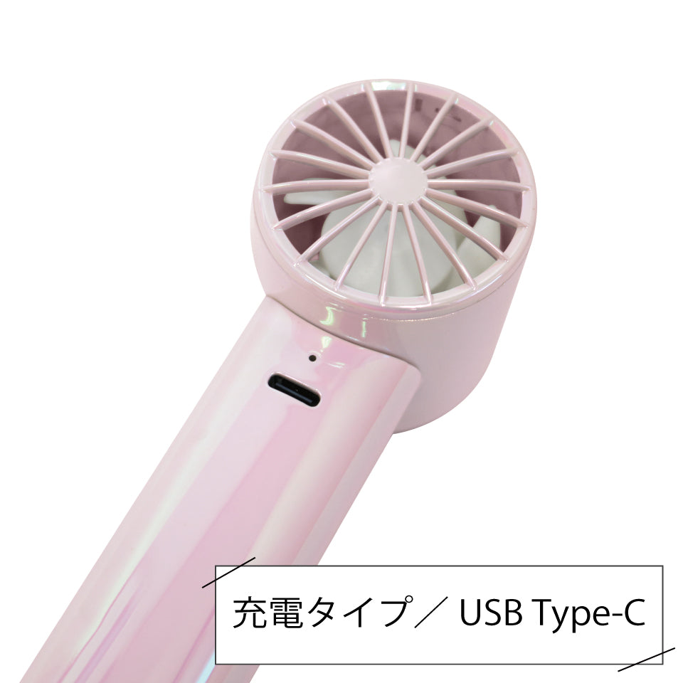 超小型サイズでパワフル送風 3段階風量 ハンディ扇風機｜WINSY ミニターボファン｜充電タイプtype-C