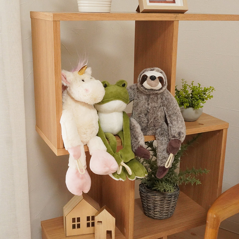 かわいいアニマルデザイン ふんわり癒しのぬいぐるみ型｜ハグハグタッセル ユニコーン・フロッグ・ナマケモノ
