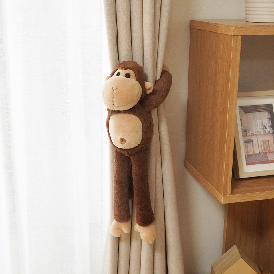かわいいアニマルデザイン ふんわり癒しのぬいぐるみ型｜ハグハグタッセル モンキー　タッセル使用