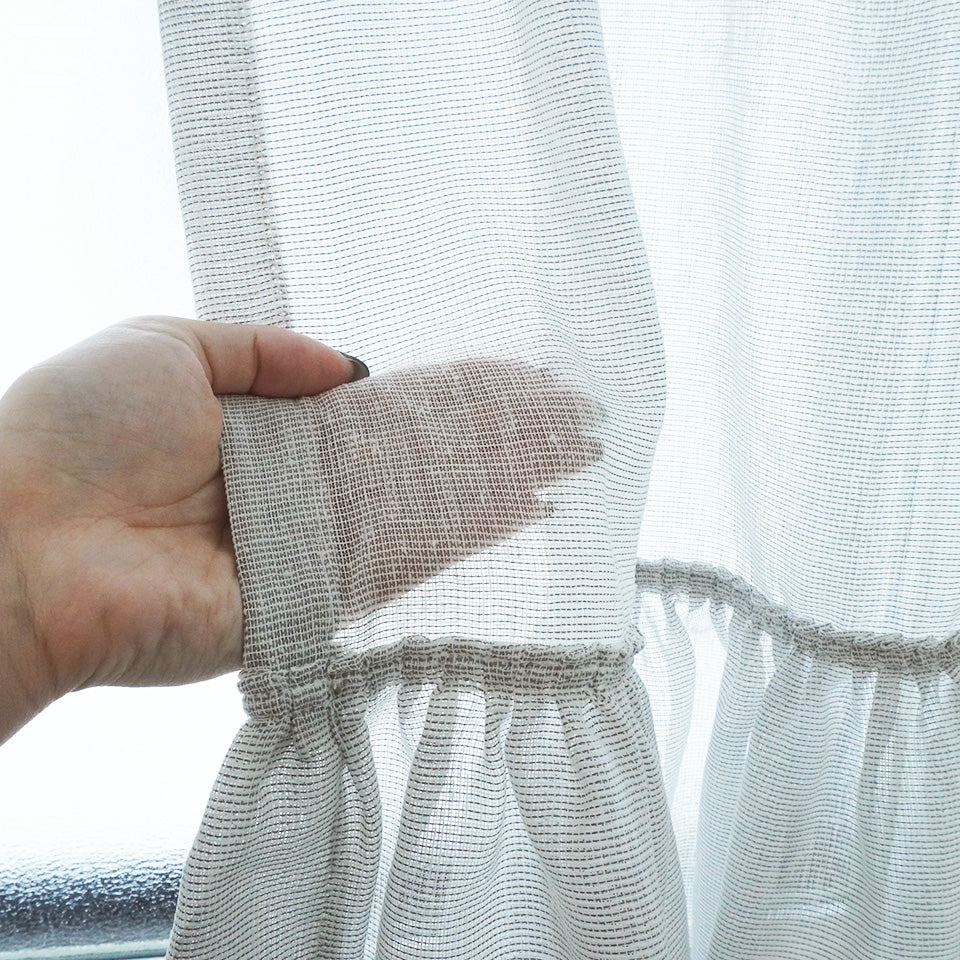 ふわふわフリルカフェカーテン フーリン