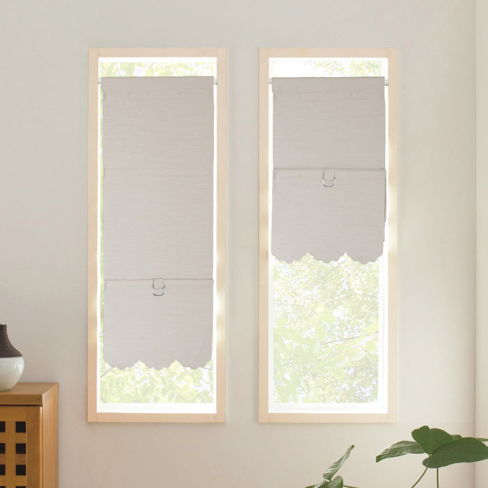 つっぱり式で取付簡単 丈調節可能｜遮光100％・遮熱・保温｜マグネットシェード クライス｜小窓｜アイボリー