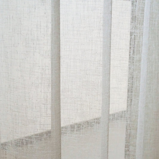 自然な風合いの洗えるナチュラルボイルレース ざっくり織りの生地感