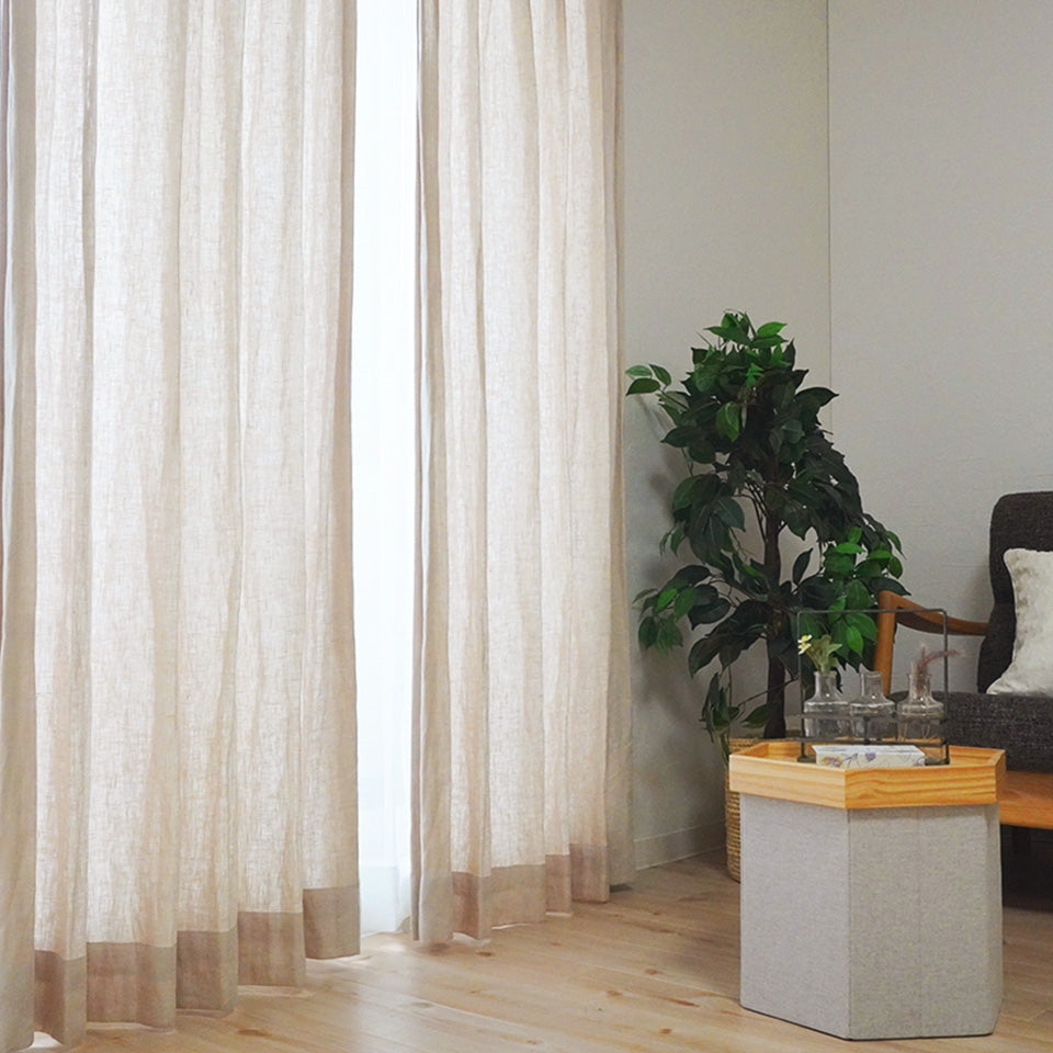 オーダー｜リネン100％の天然素材ナチュラル麻カーテン｜リノ