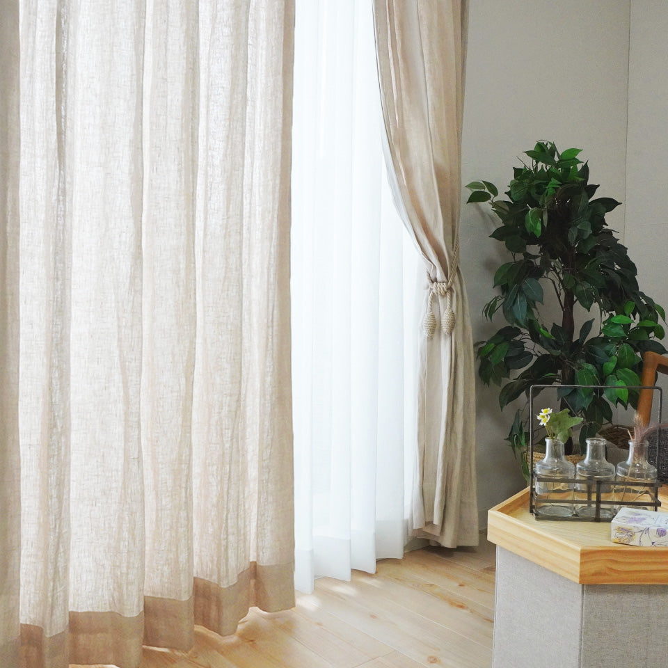 オーダー｜リネン100％の天然素材ナチュラル麻カーテン｜リノ