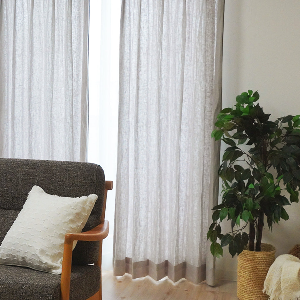 オーダー｜リネン100％の天然素材ナチュラル麻カーテン｜リノ