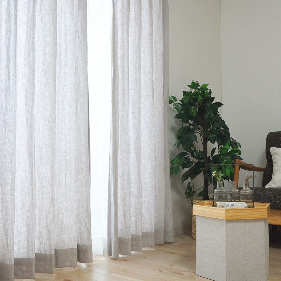 オーダー｜リネン100％の天然素材ナチュラル麻カーテン｜リノ