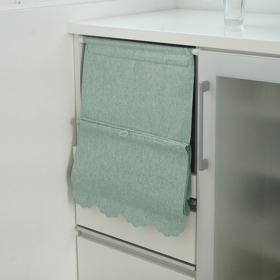 つっぱり式で取付簡単 丈調節可能｜遮光100％・遮熱・保温｜マグネットシェード クライス｜グリーン