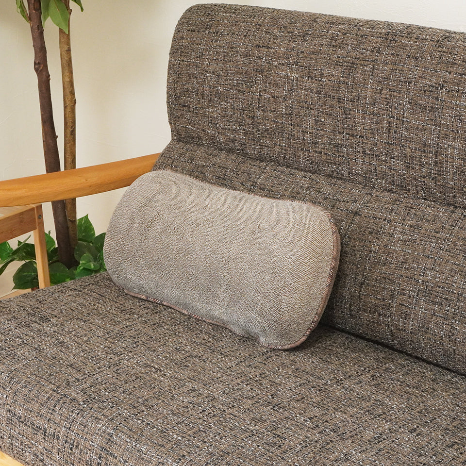 あったかやわらか起毛素材の杢調フレンネル生地 ｜モクシ― ごろ寝ピロー　ブラウン