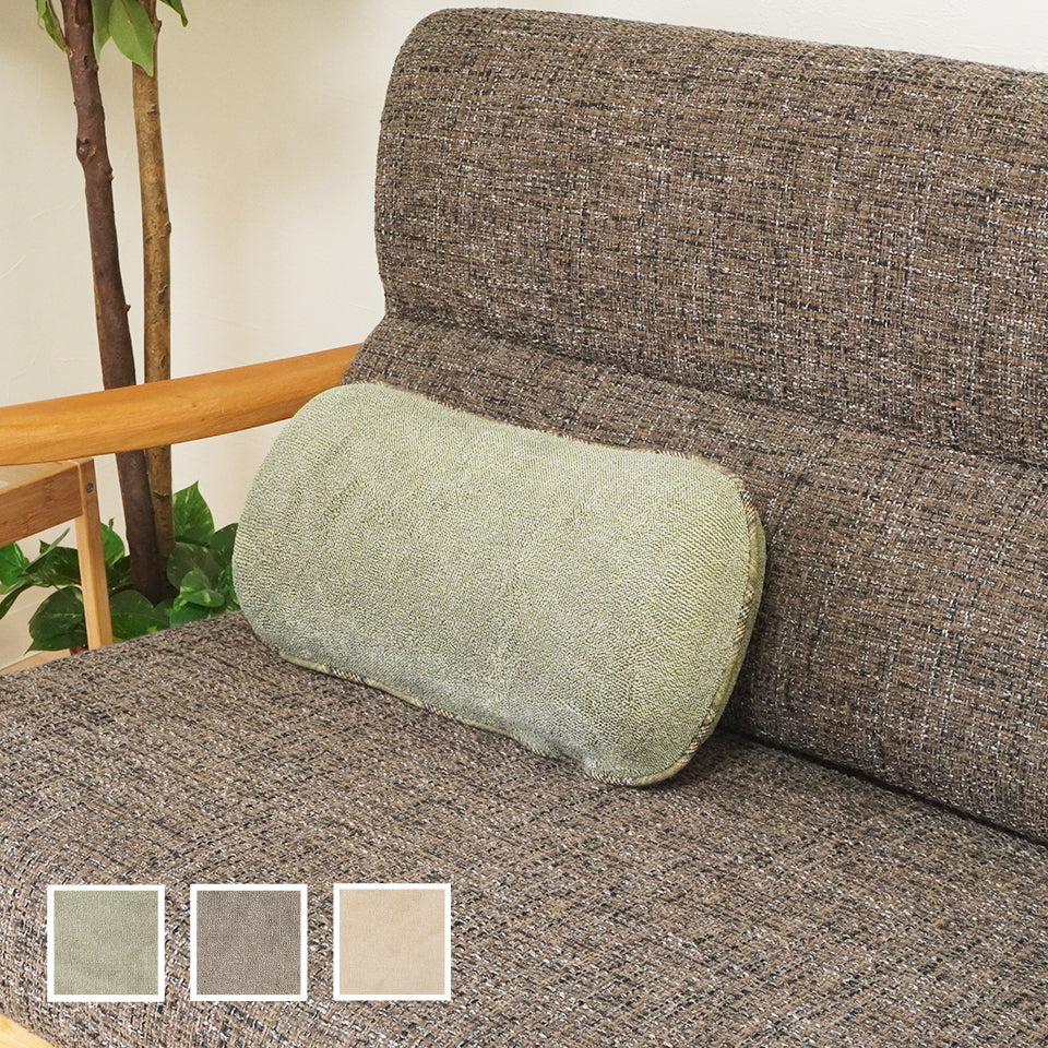 あったかやわらか起毛素材の杢調フレンネル生地 ｜モクシ― ごろ寝ピロー　グリーン