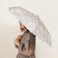 晴雨兼用で遮光率100％UVカット 折りたたみ傘 オメナ アイボリー