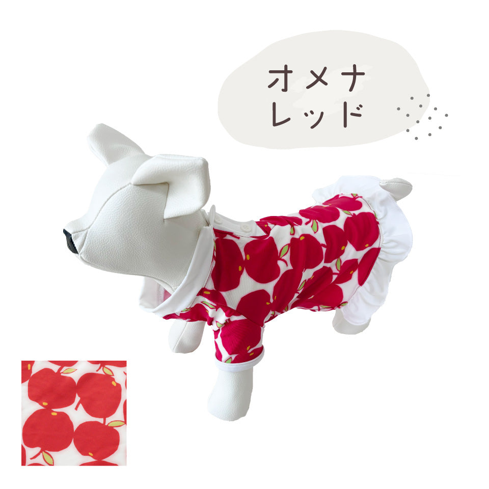 ペットウェア 袖フリル付-オメナRED