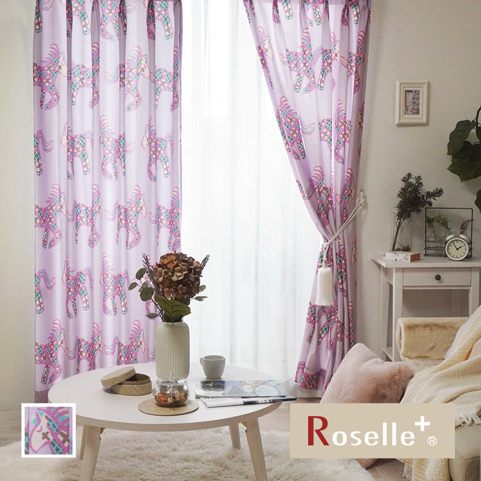 ピンク系-ドレープカーテン