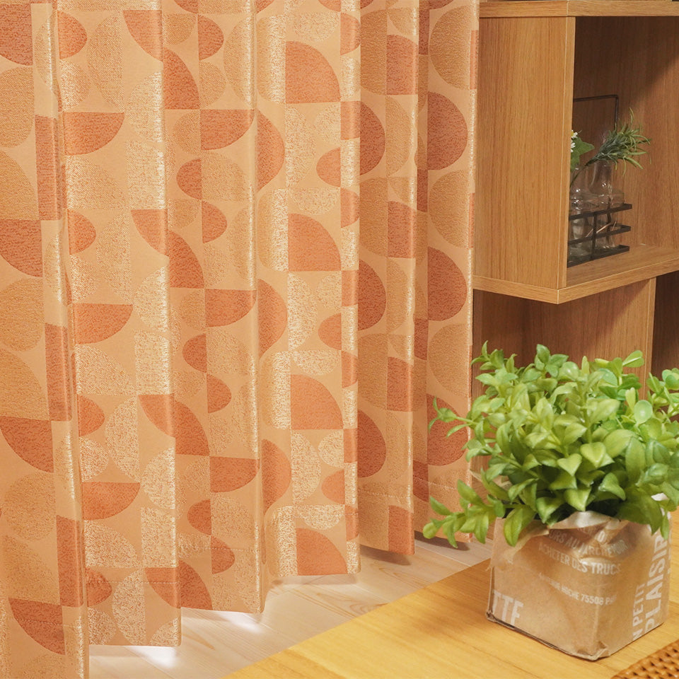 既製｜遮熱・保温効果付ビタミンカラーの北欧ナチュラルカーテン｜ポリン