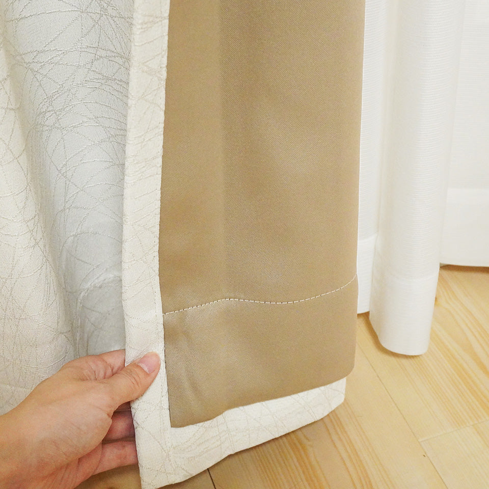 オーダー｜断熱・保温 選べるリターン縫製 遮光1級無地調カーテン