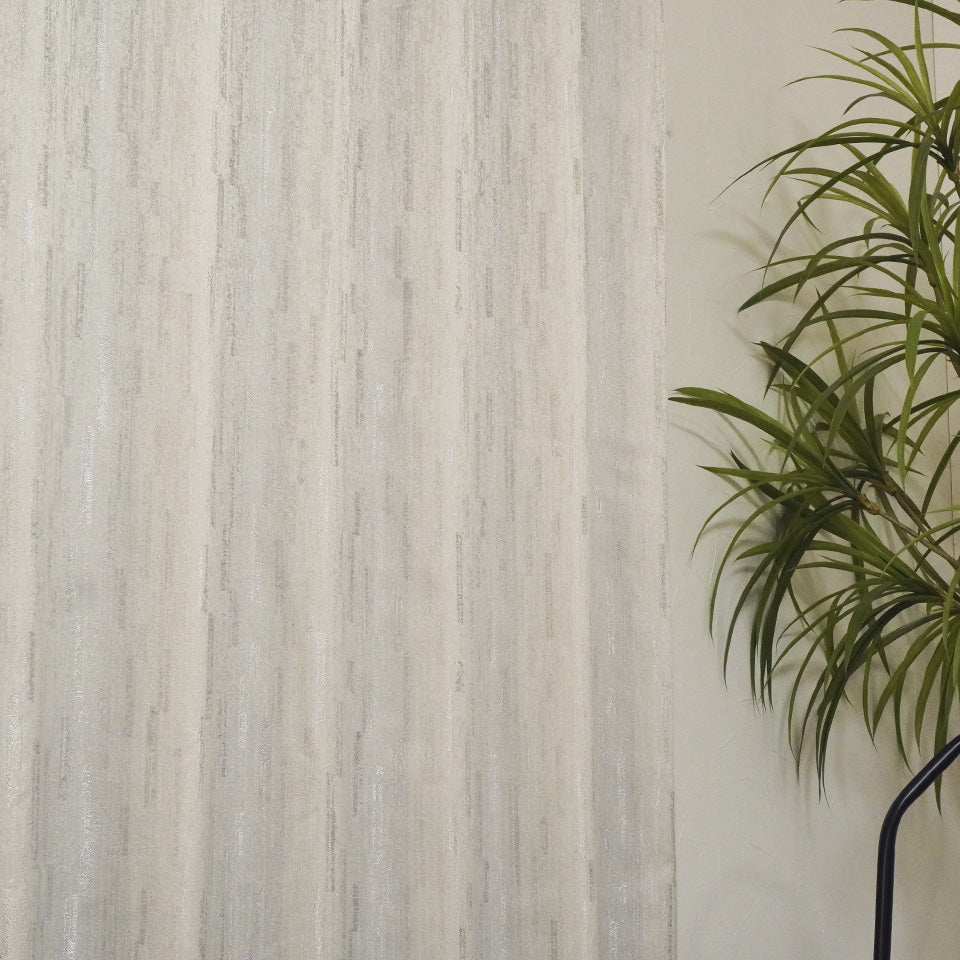 裏地付き遮光1級モダンデザインのシンプルカーテン アイボリー おしゃれな無地調柄