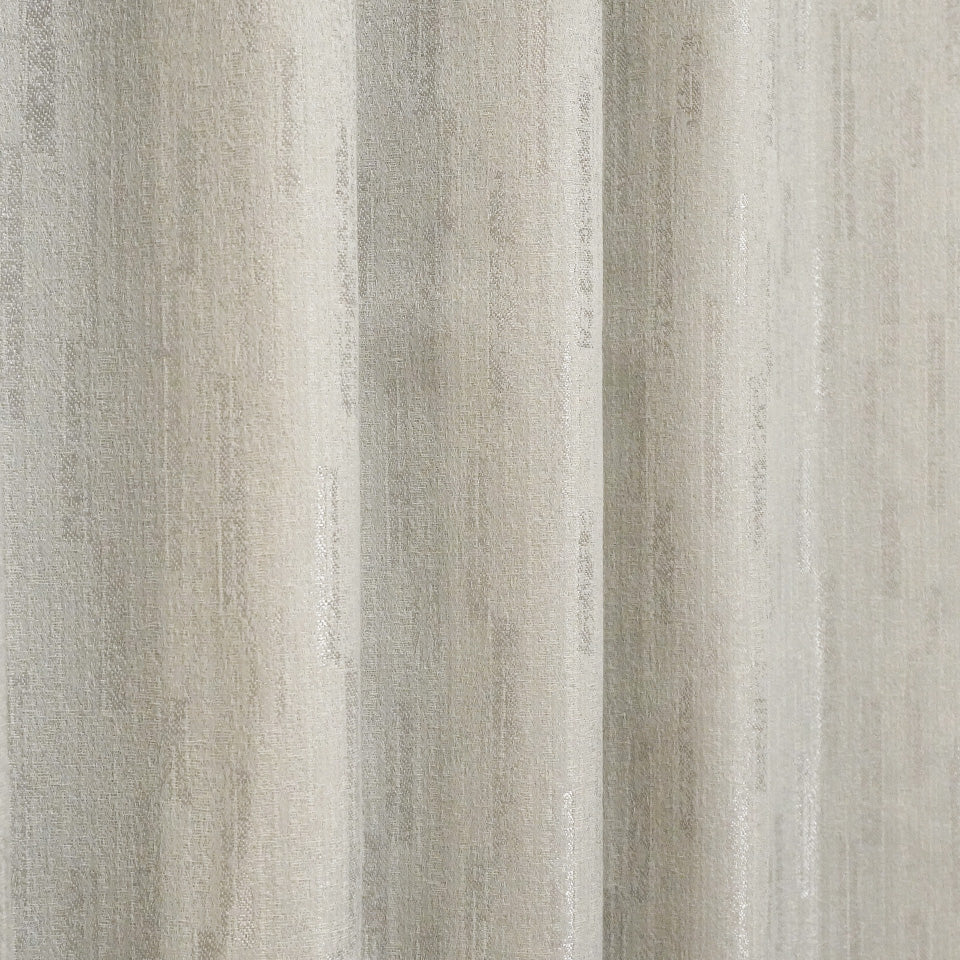 裏地付き遮光1級モダンデザインのシンプルカーテン アイボリー ラメ感のある生地