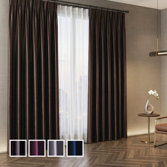 シームレス遮光 タテ縞モール糸で重厚感ある上質空間 ヘリンボーンの床とホテルライクなインテリア