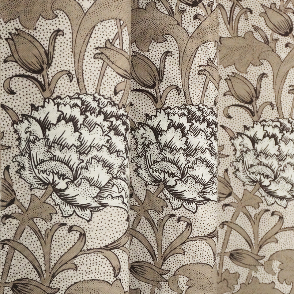 既製｜ウィリアム・モリス風 花々と曲線を描く葉の模様のボタニカル