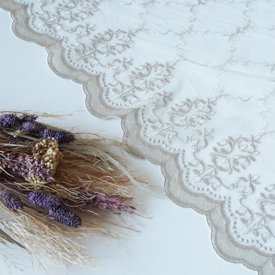 刺繍レースカーテン はぎれセット  10枚入-4