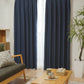防炎・遮光2級の無地カーテン ネイビー 