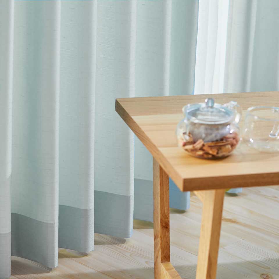 オーダーカーテン　シャイン（ブルー）-4