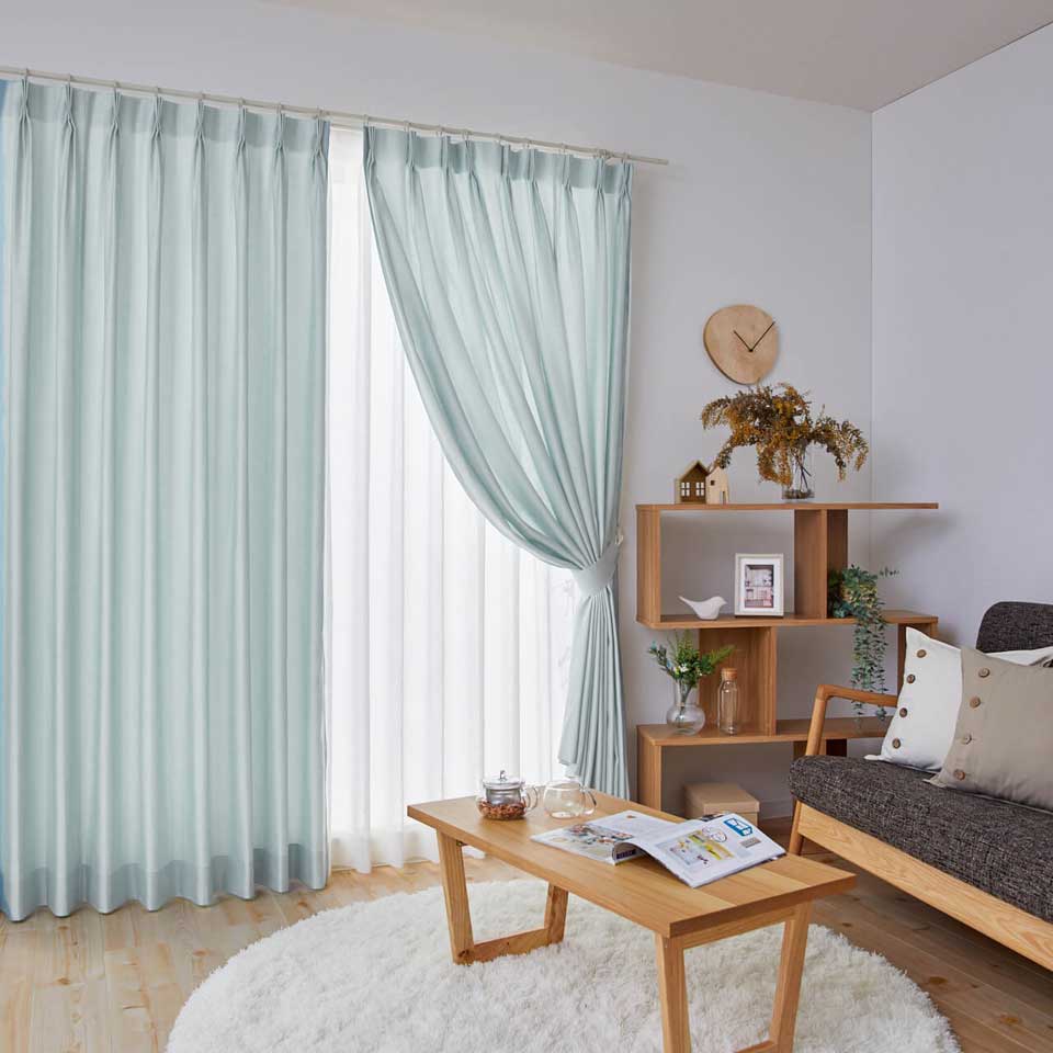 オーダーカーテン　シャイン（ブルー）-5