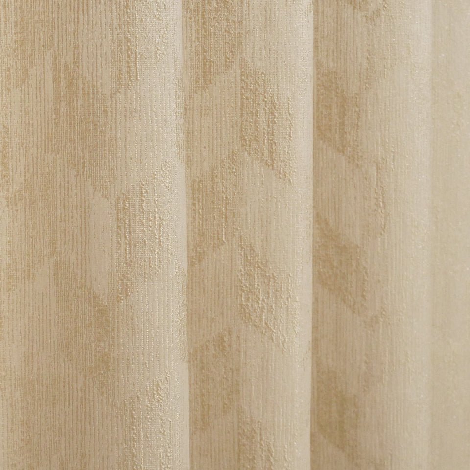 モダンなヘリンボーン柄ラメ糸入りジャガードカーテン 幾何学模様