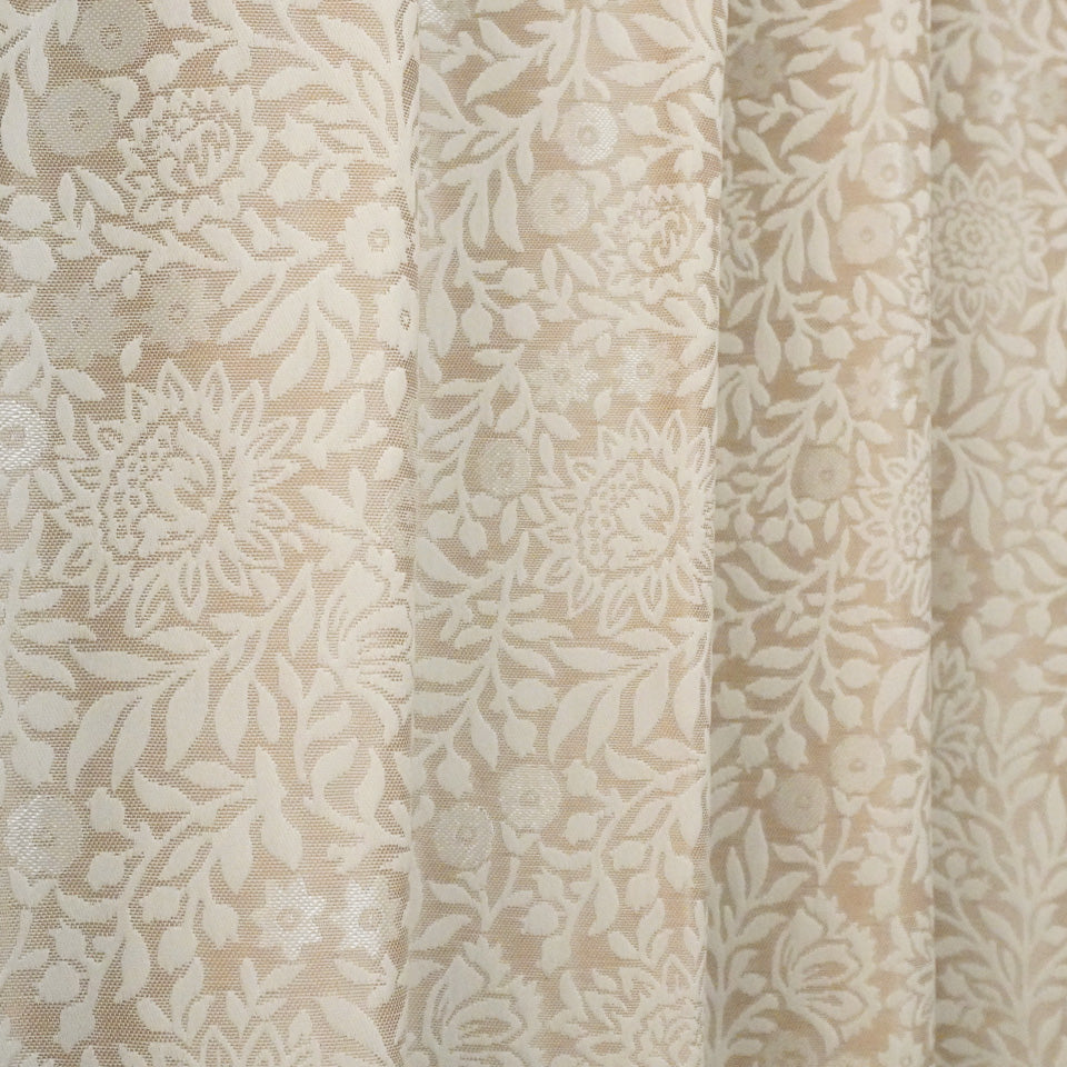既製｜遮光1級裏地付 繊細な植物モチーフのエレガンス調カーテン