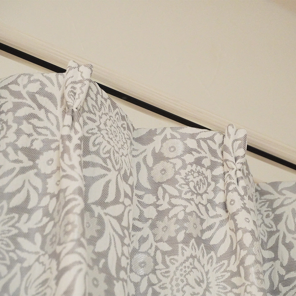 既製｜遮光1級裏地付 繊細な植物モチーフのエレガンス調カーテン
