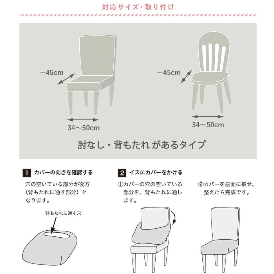 座面カバーサイズ・取り付け
